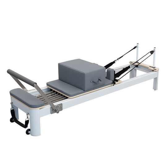 White Aluminium Traditional Pilates Reformer