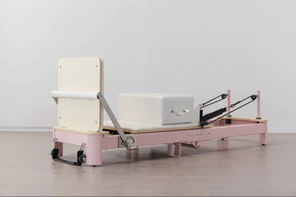 Pink Aluminum Bespoke Foldable Pilates Reformer Bed