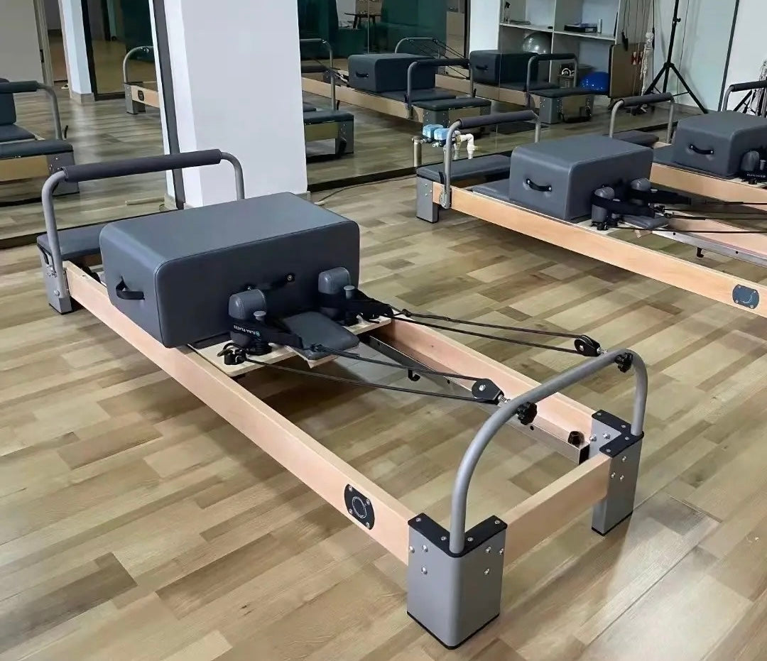 Traditional Pilates Reformer (Wood, Aluminium Feet)